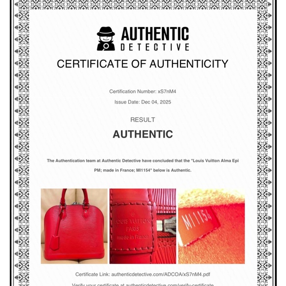 Louis Vuitton Alma PM Shoulder Bag In EPI Red Leather - Picture 16 of 16
